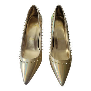 Christian Louboutin Anjalina Gold Psychic Patent Heels Size EU 35 / US 5